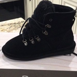 Black suede boots